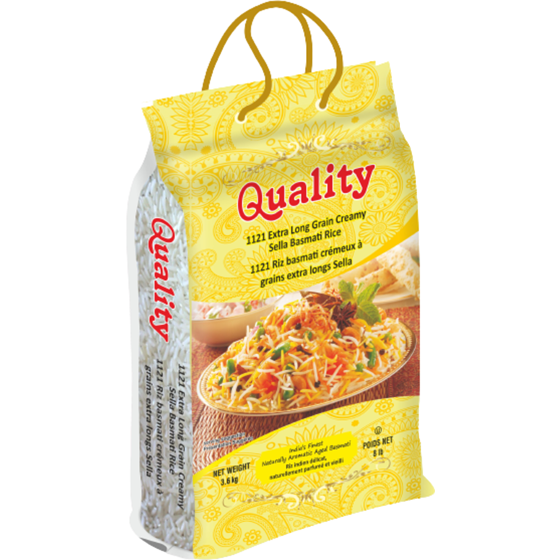 1121 Extra Long Grain Creamy Sella Basmati Rice (8LB)