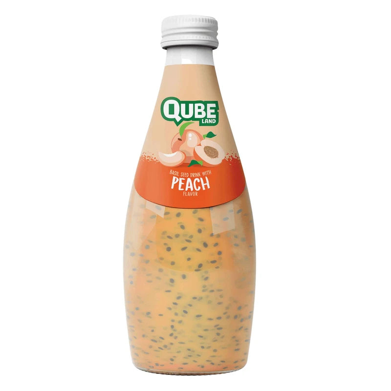 Qube land peach with basil seeds (12x300cc)