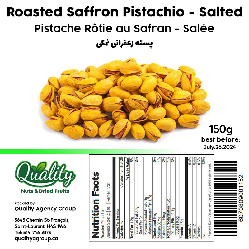 Roasted Saffron Pistachio - Salted 150g