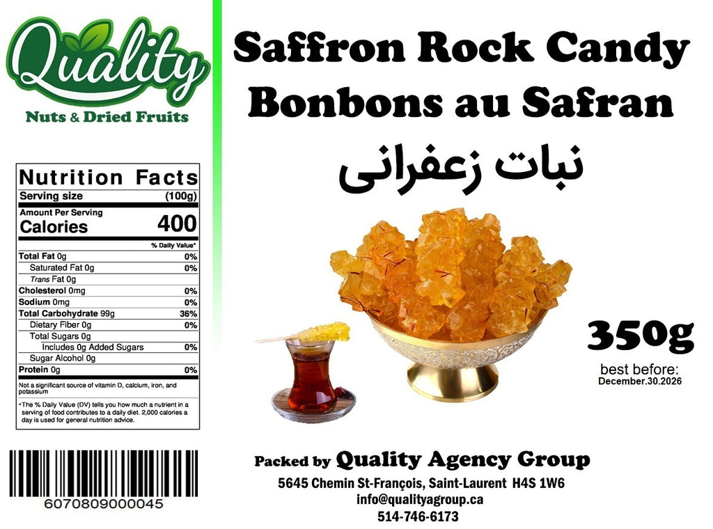 Saffron Rock Candy (350g)