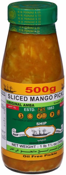 Sliced mango Pickle in Vinegar(12x500gr)