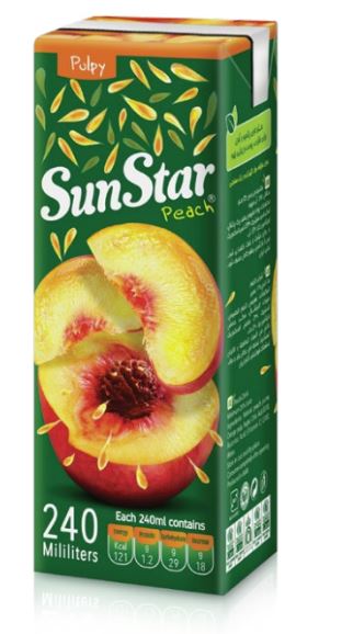 Sun Star - Peach Juice (36x240ml)