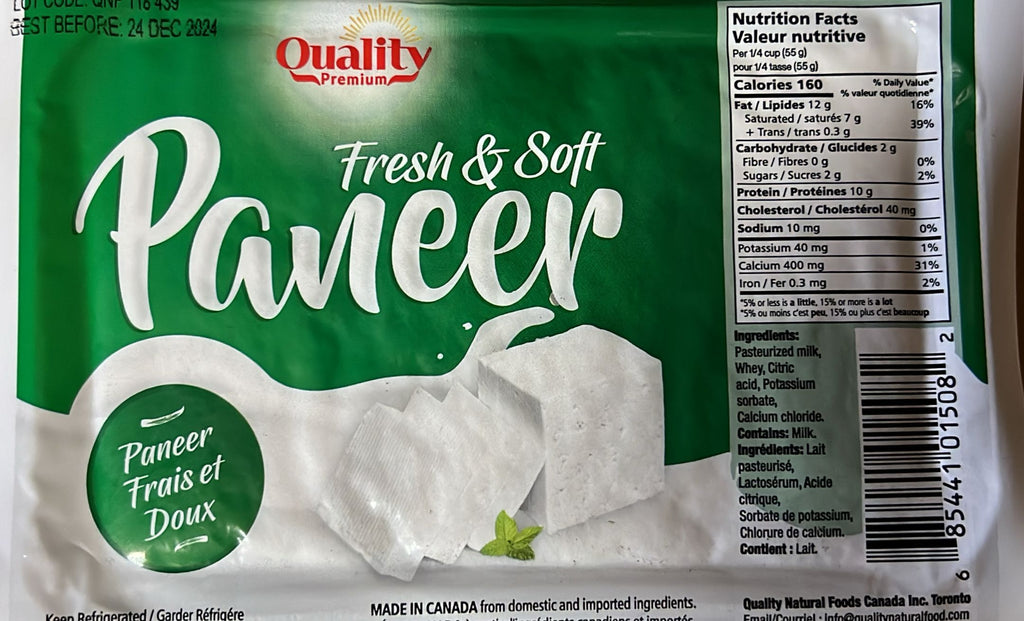 Qualité du paneer (18 x 350 g)
