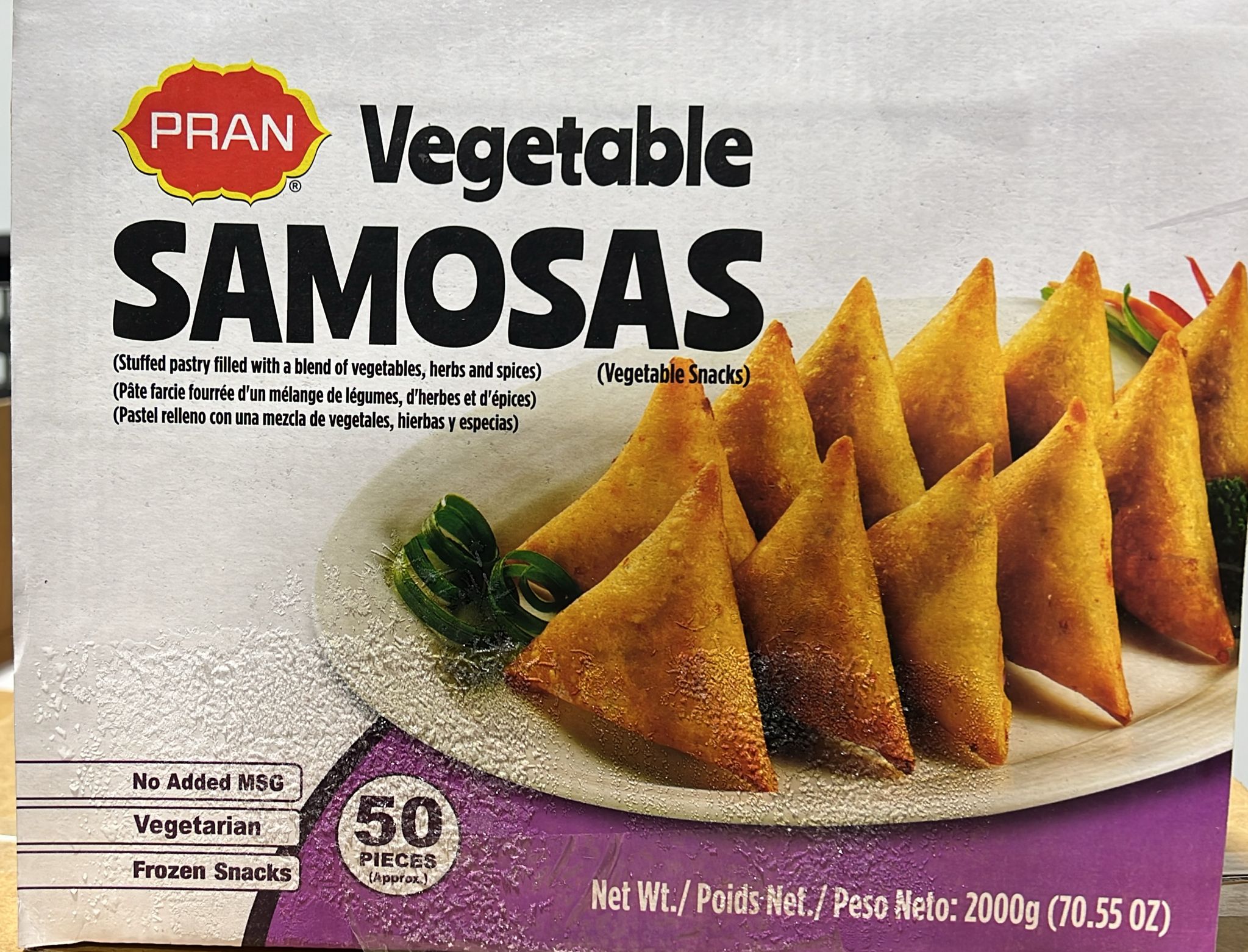 Pran Samosa-50 Pc (6X2kg) – Quality Agency Group