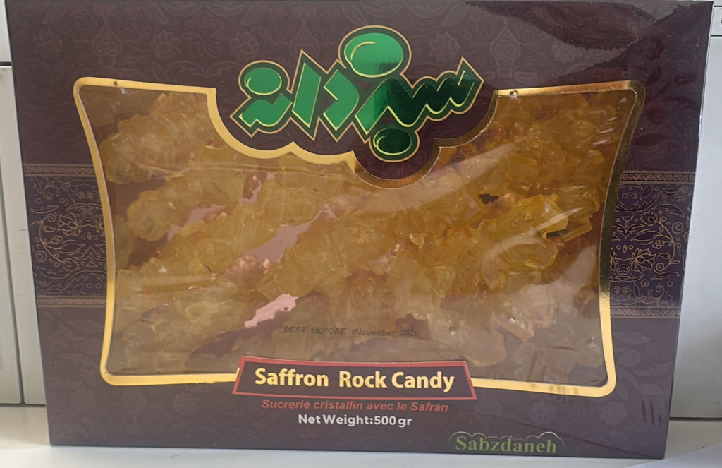 Rock Candy (Saffron)-(12X500Gr) Shakhe Nabat