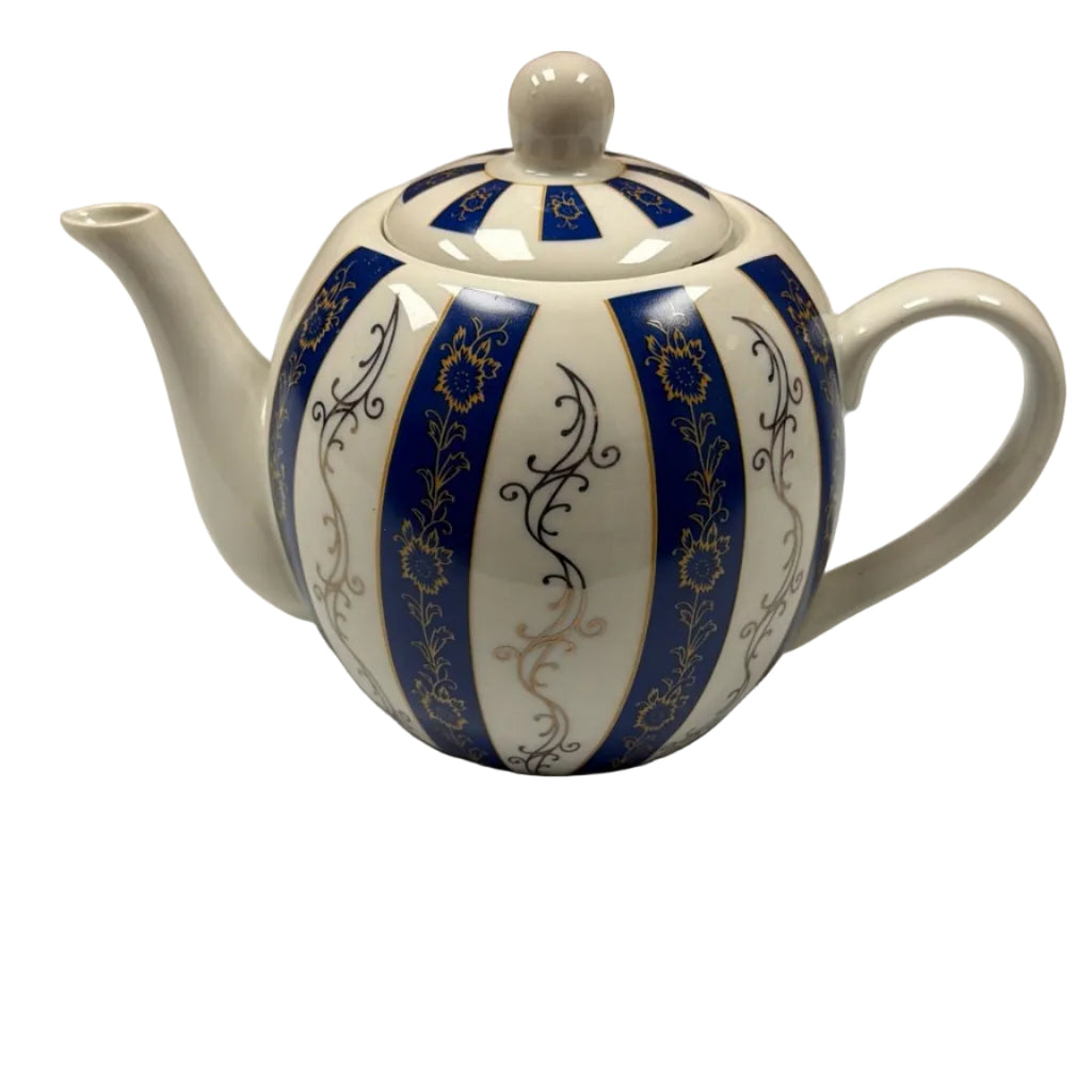 PORCELAIN TEAPOT BLUE 9"