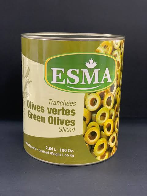 ESMA Sliced Green Olives (6x100oz)