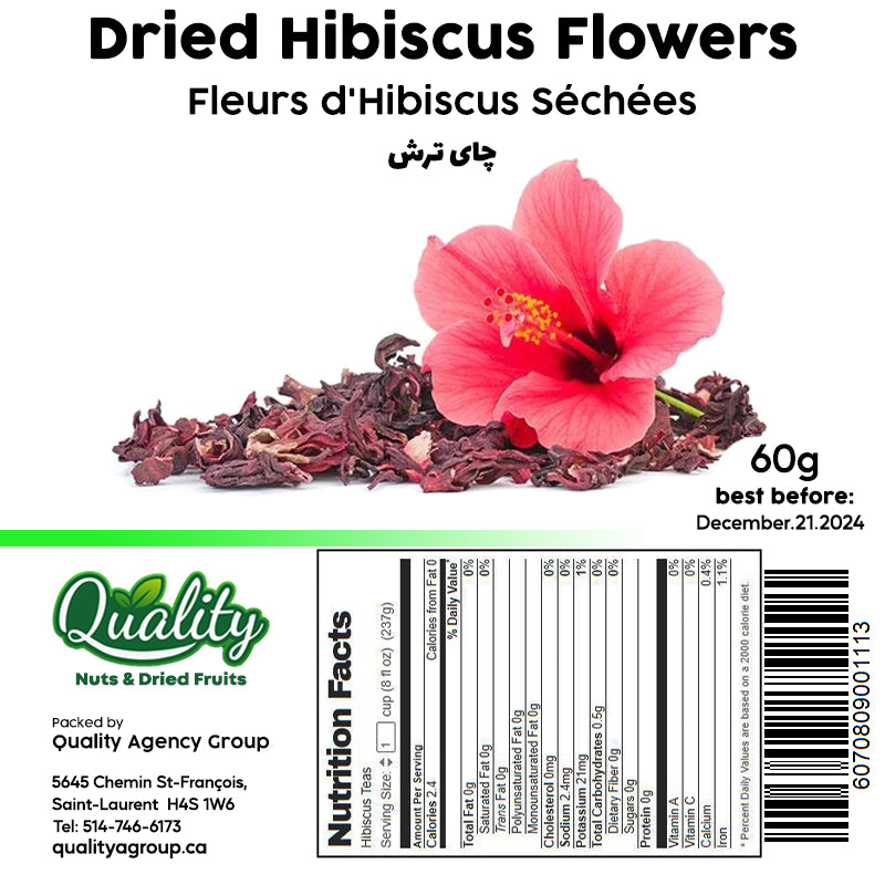 Dried Hibiscus Flowers (60g)