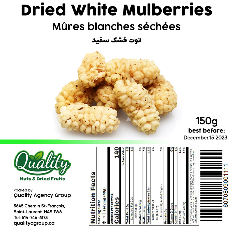 Dried White Mulberries (150g)
